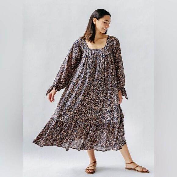 Mirth Pueblo Swing Maxi Dress in Bonfire, Size Small - Picture 2 of 14